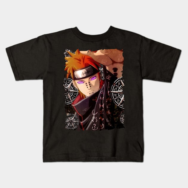 PAIN NAGATO MERCH VTG Kids T-Shirt by Mie Ayam Herbal